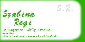 szabina regi business card